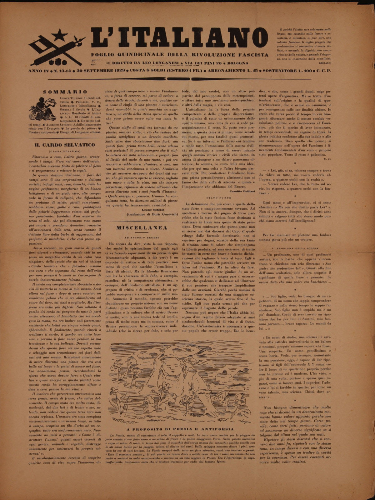 L'Italiano -  4 (1929), n. 13-14, p. 1